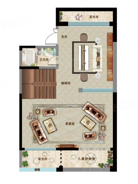 天一仁和珑樾海(新房)3室3厅4卫153㎡南383万