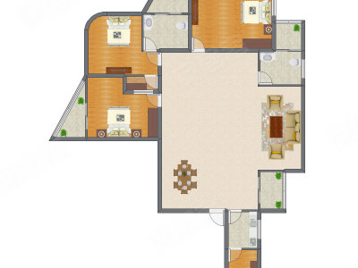 3室2厅 163.89平米