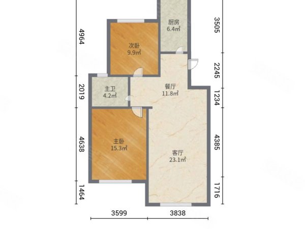 青岛黄岛薛家岛南岛小镇南岛小镇 2室1厅1卫  电梯房 精装修80平米