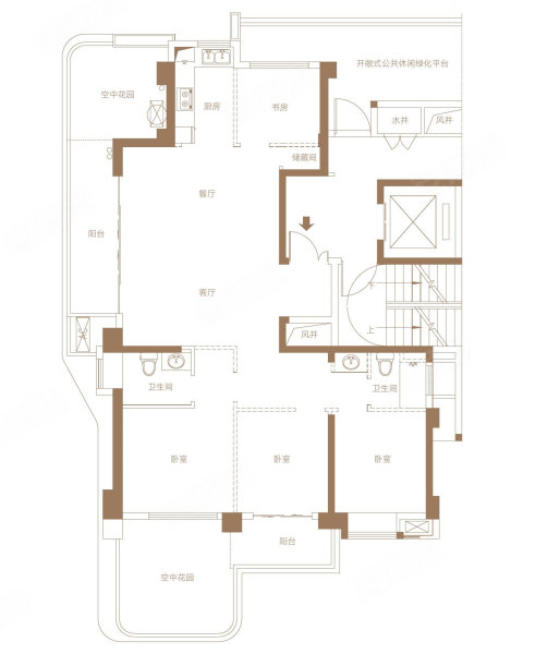 中建元亨府4室2厅2卫150㎡南270万