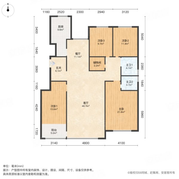 盛唐丹桂府4室2厅2卫187㎡南北188万