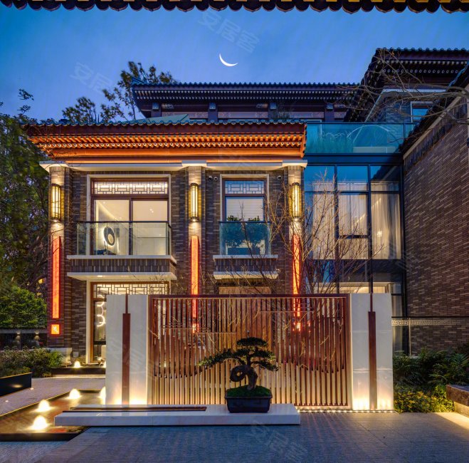 天府新区中德叠拼中式四合院花园200平麓湖高端生活区