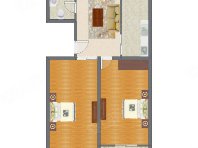 2室1厅 118.90平米户型图