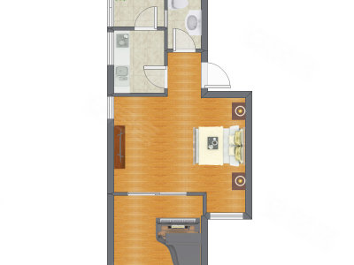 1室0厅 44.55平米