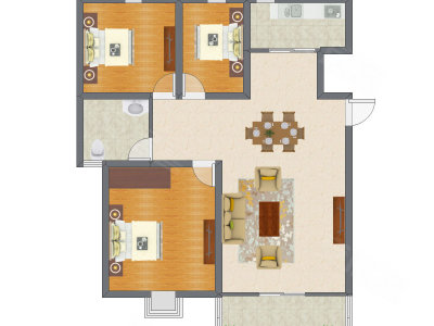 3室2厅 89.52平米