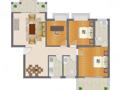 5室2厅 168.83平米