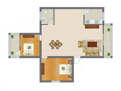 2室2厅 85.60平米