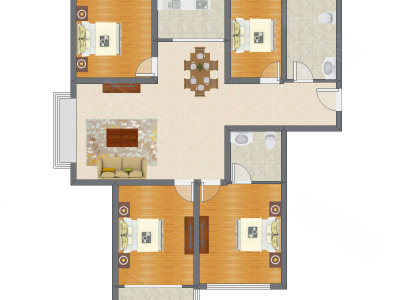 4室2厅 157.96平米
