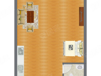 1室1厅 56.00平米户型图