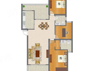 3室2厅 122.88平米