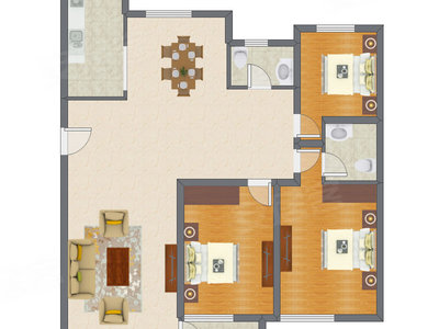 3室2厅 135.20平米