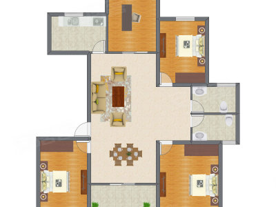 4室2厅 118.24平米