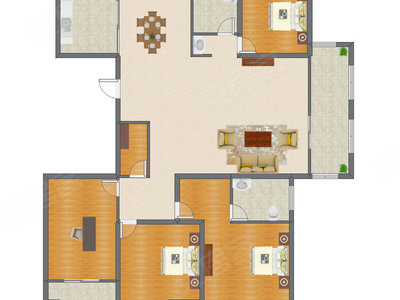 4室2厅 250.00平米