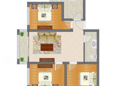 3室1厅 94.16平米