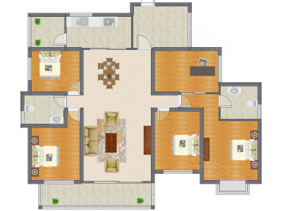 4室2厅 152.58平米