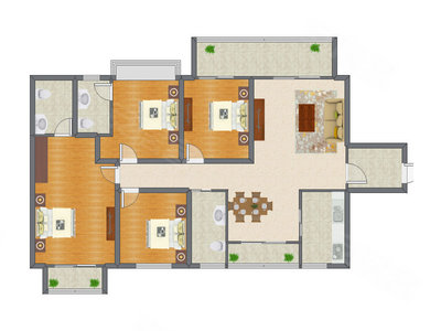 4室2厅 134.62平米