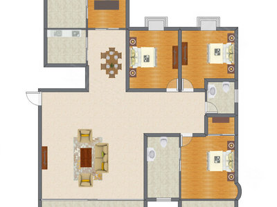 4室2厅 210.00平米
