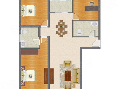 3室2厅 143.62平米