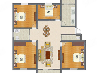 4室2厅 143.80平米