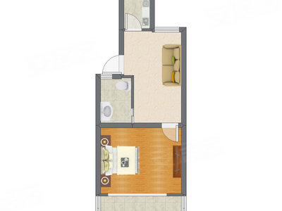 1室1厅 49.16平米