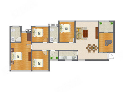 4室2厅 99.96平米