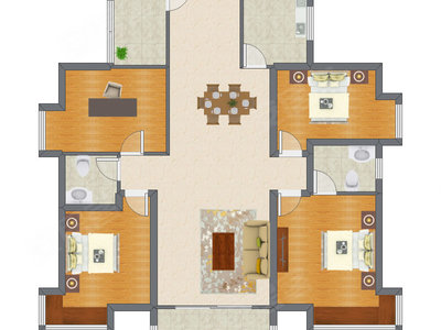 4室2厅 141.95平米