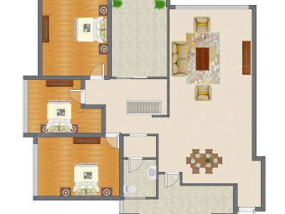 4室2厅 167.69平米户型图