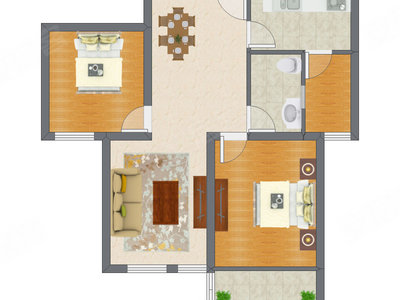 2室2厅 90.11平米