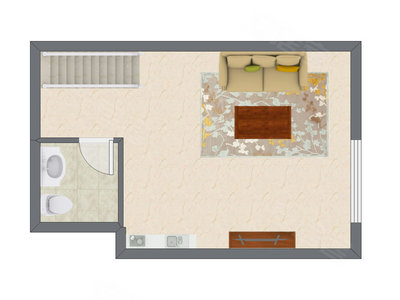 2室2厅 48.80平米户型图