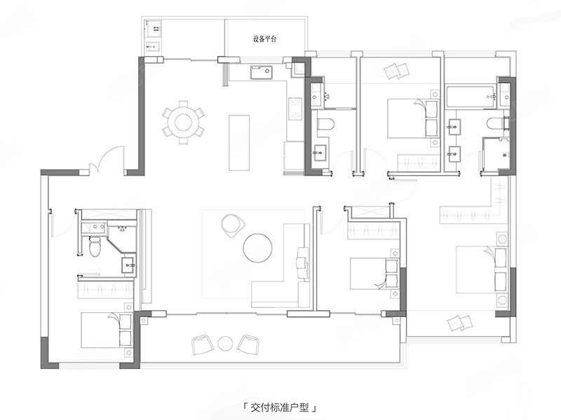 中建熙辰上院4室2厅166㎡万二手房图片