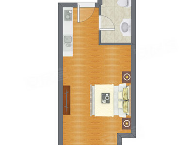 1室0厅 52.78平米