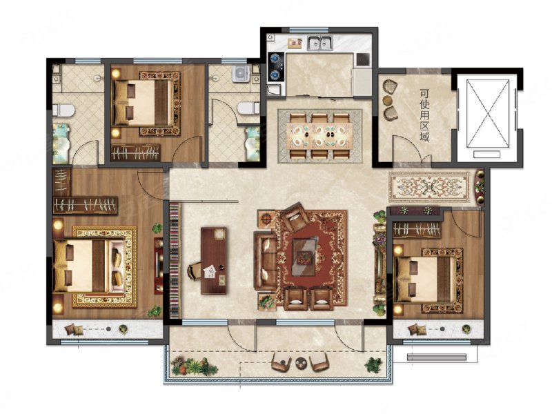 大户型套三 看房方便 改善