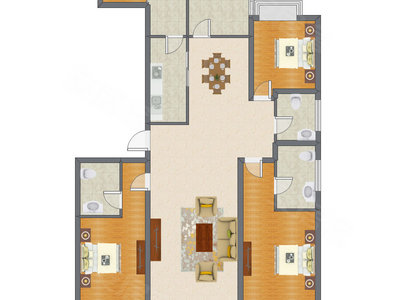 3室2厅 121.06平米