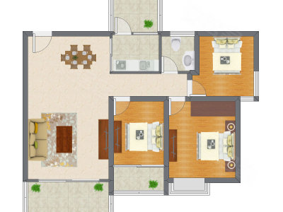 3室2厅 99.93平米户型图