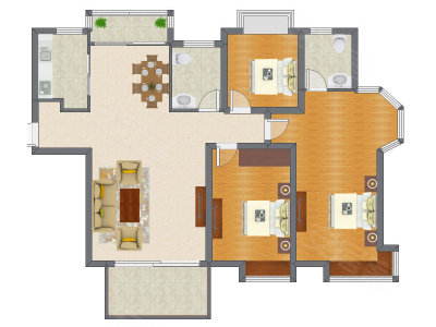 3室2厅 137.01平米