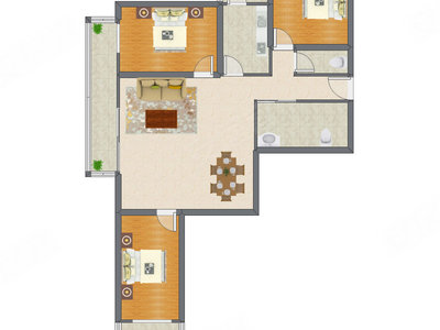 3室2厅 141.54平米