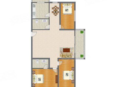 3室2厅 179.71平米