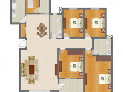 4室2厅 193.95平米