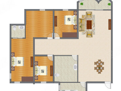 4室2厅 128.00平米