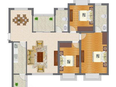 3室2厅 98.01平米