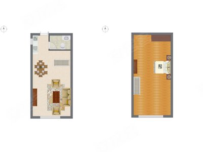 1室1厅 37.45平米