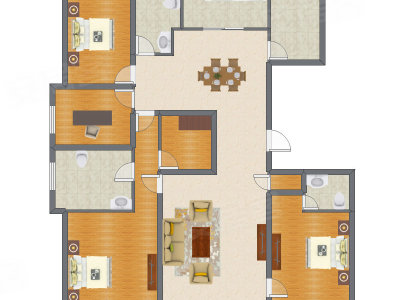 4室2厅 160.00平米