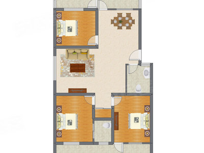 3室2厅 143.76平米