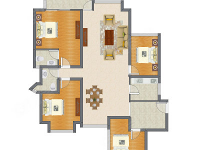 4室2厅 127.36平米