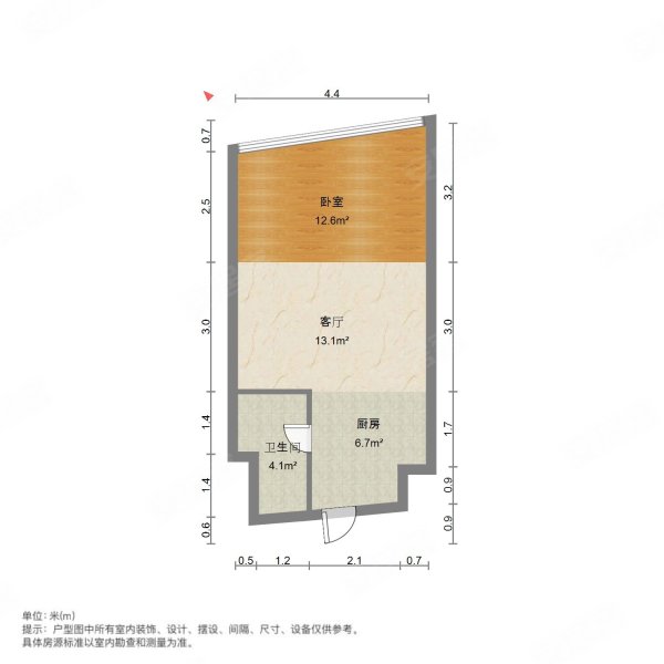 保利东瑞广场1室1厅1卫47.16㎡北28万