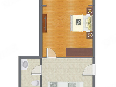 1室0厅 49.00平米户型图