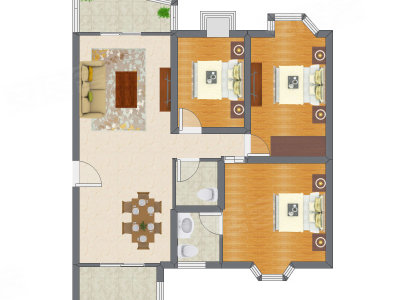 3室2厅 106.70平米