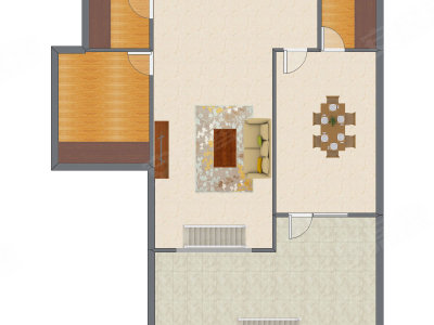2室2厅 144.00平米