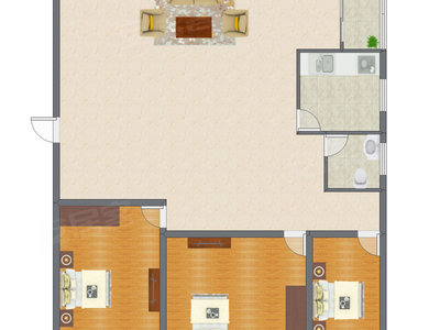 3室2厅 150.18平米