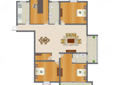 4室2厅 178.99平米